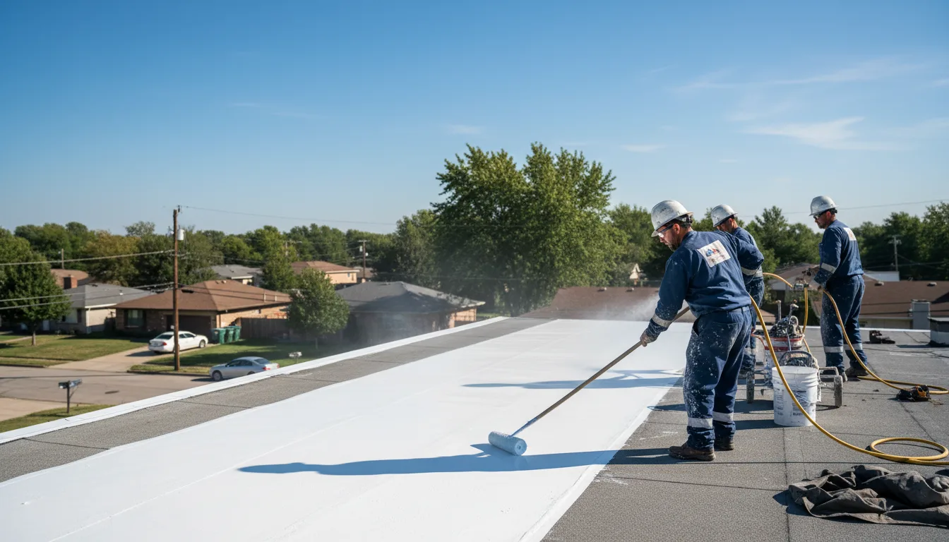 Commercial roof coating in Potomac, IL near me